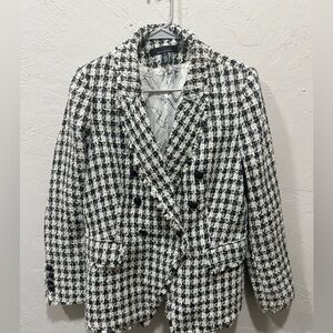 White House Black Market houndstooth jacket